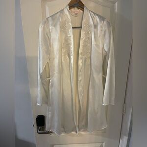 Victoria's Secret Ivory Satin Robe